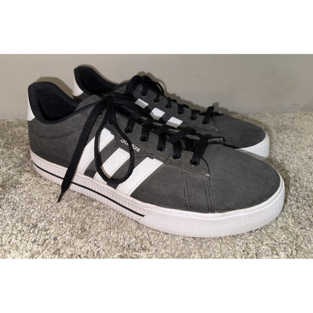 Adidas Daily 3.0 Men's 11.5 Shoes FW7033 Washed Black/Core Black/Cloud White